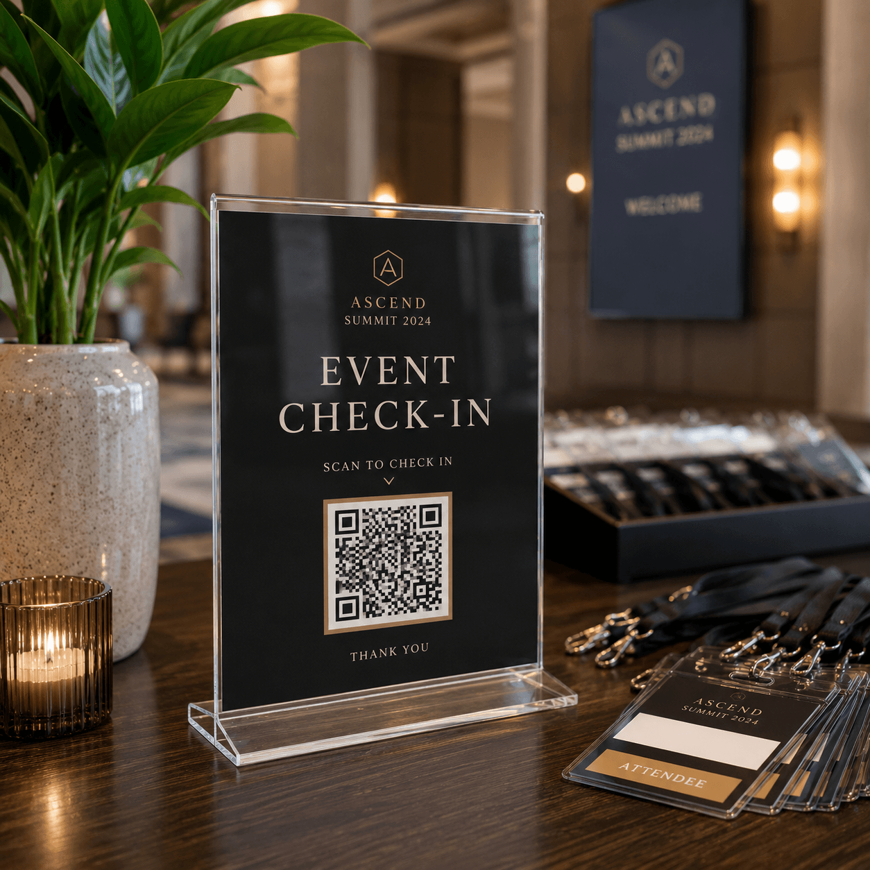 Event check-in sign example