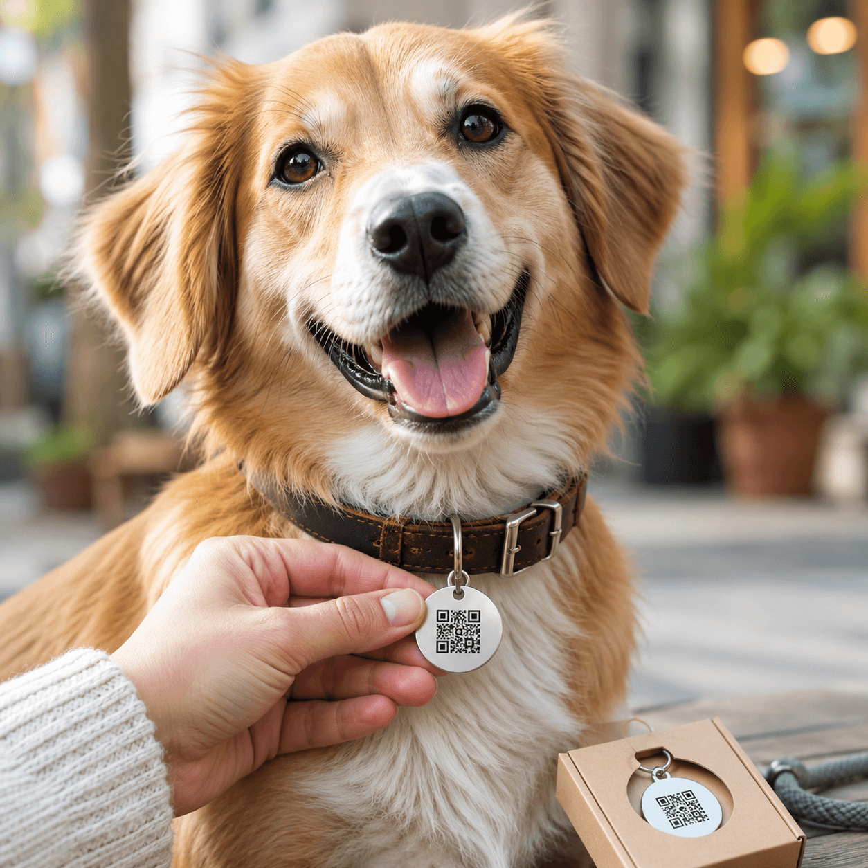 Pet identification tag example